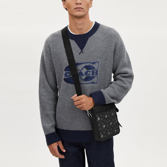 NWT Coach Outlet Sullivan Crossbody In Signature Jacquard With Star Embroidery - Picture 4 of 5